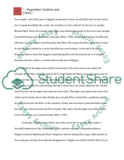 The Pygmalion by George Bernard Shaw