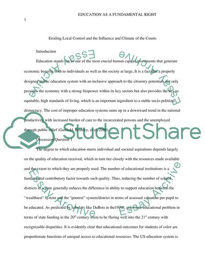 Eroding Local Control & The Influence and Climate of the Courts