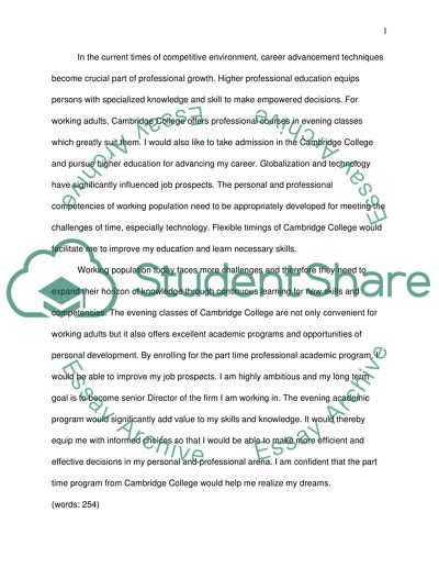 Why cambrige college lladd