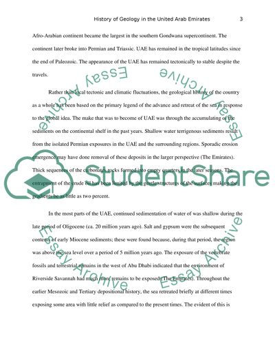 Geology in The United Arab Emirates