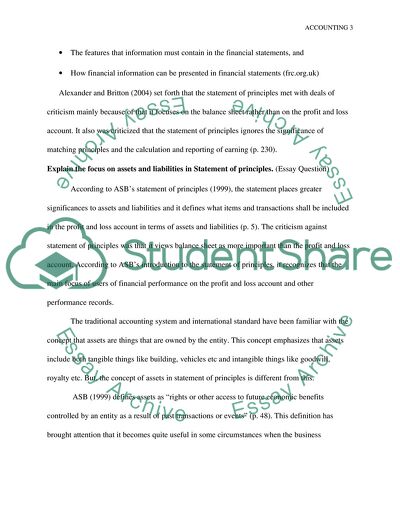 Statement of Principles and the Issues