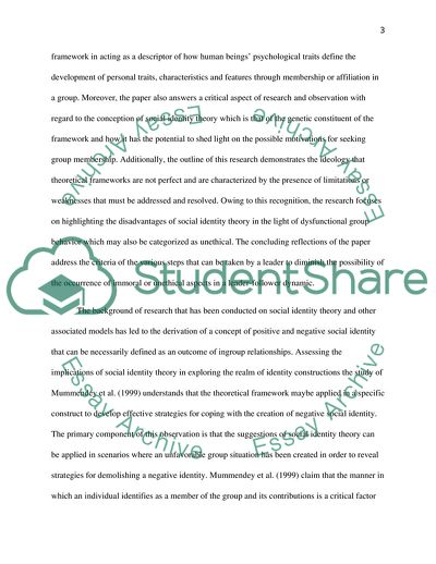 A Concept of Positive and Negative Social Identity