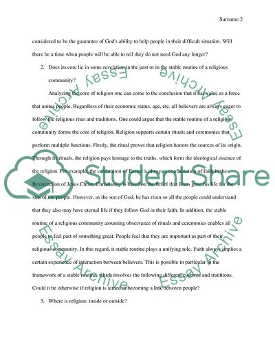 The Essence of Religion, Charisma and the Paranormal