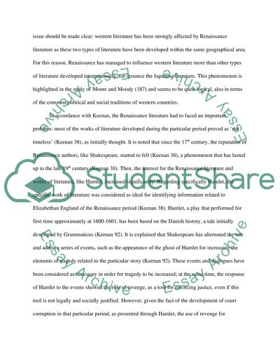 Renaissance Literature: Hamlet by Shakespeare