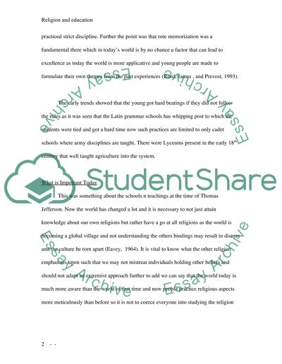 Religion and Education