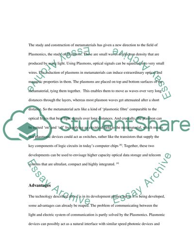 Artificial Metamaterials and Plasmonics