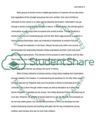 Go Down, Moses and Star Wars on Imperialism and Colonialism