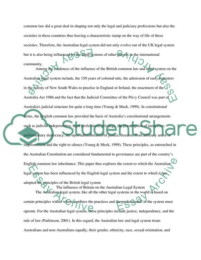 The Key Principles from British Law