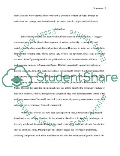 Cornerstones of Neoliberalism