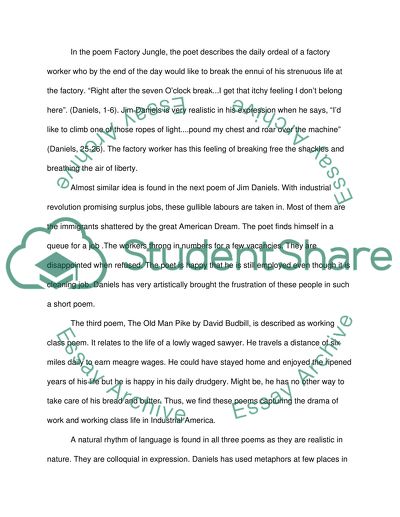 Comparitive Analysis paper- Poetry