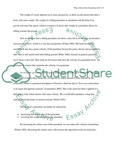 What Affects How Parachutes Fall