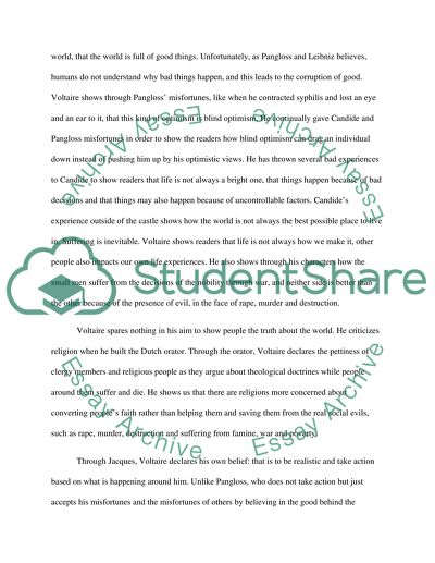 What Did Voltaire Want to Say in His Candide