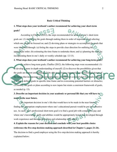 Basic Critcal Thinking