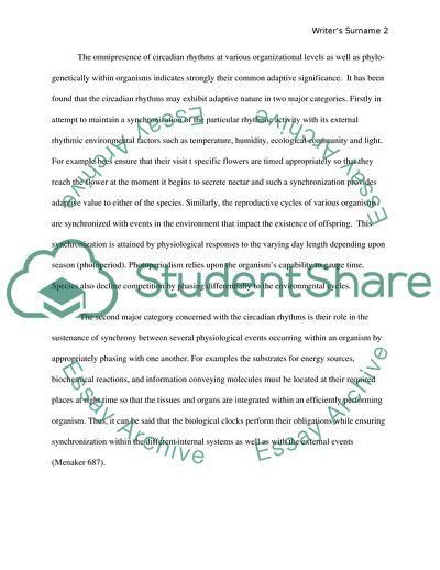 Understanding Rhythms and Their Adaptive Significance