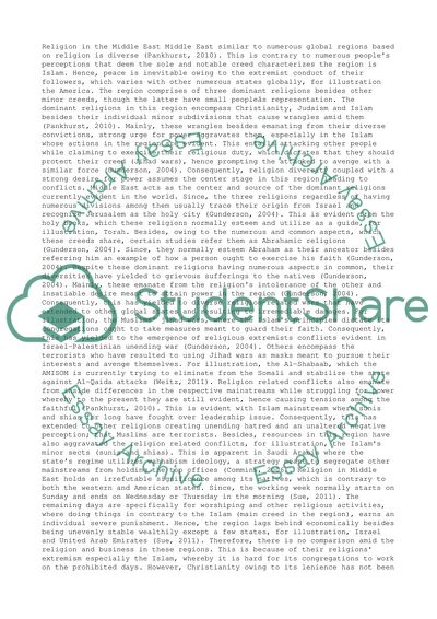 Religion in the Middle East