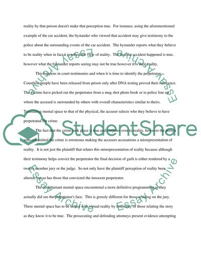 Mental space compared with physical space