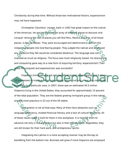 Hispanic/latino expansion in the USA