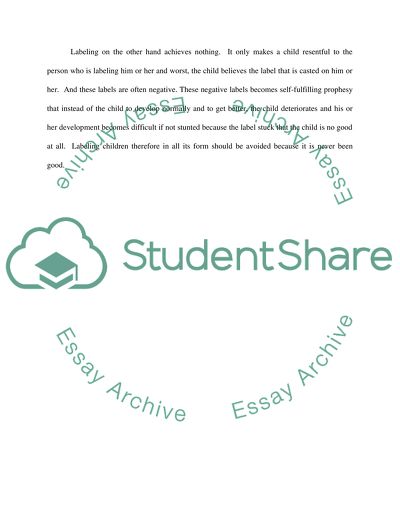 Advantages or Disadvantages of Identifying Considering Special Needs Abilities and Labeling Children