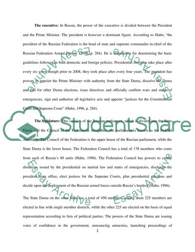 Which Is Predominant in Russian Politics: the Prime Minister or the President