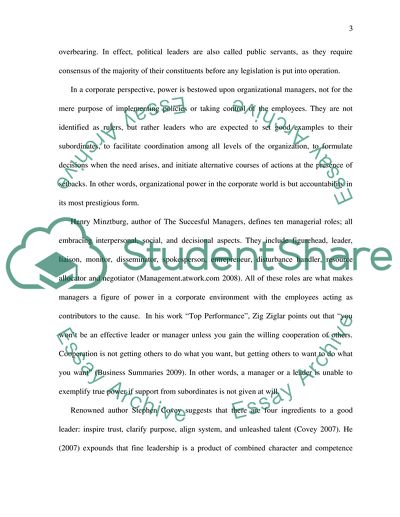 The Role of Power in Decision Making