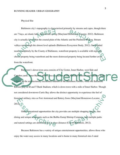 Baltimore Citys Topography