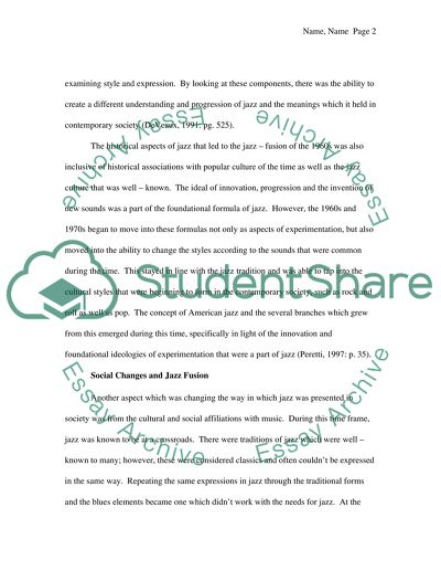 History of Jazz Fusion. Social Changes and Jazz Fusion