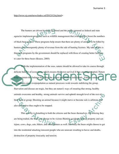 Whether bear hunt should be permitted in New Jersey