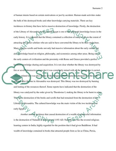 Preserving Knowledge for Future Generation