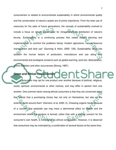 Green and Ethical Consumerism, and Their Impact on Companies Corporate Social Responsibility