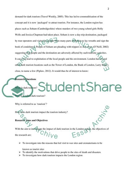 Impact of Dark Tourism in the London Region