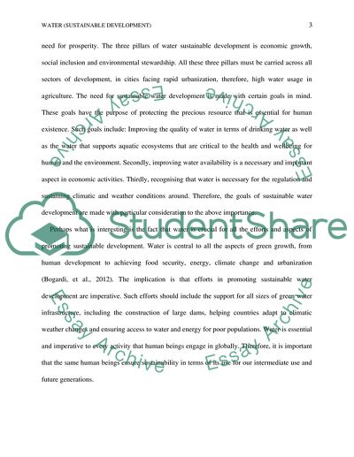 Water (sustainable development )