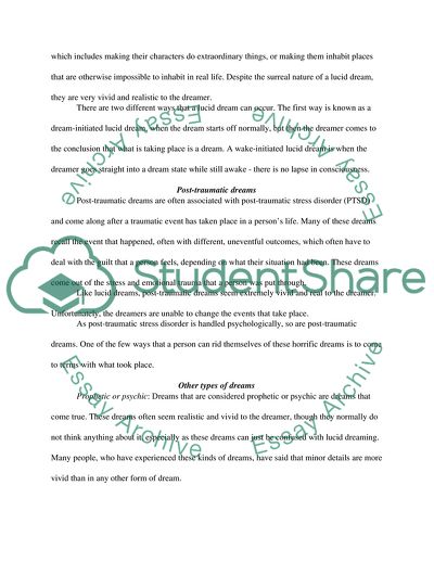 Psychology of Dreams or The Interpretation of Dreams