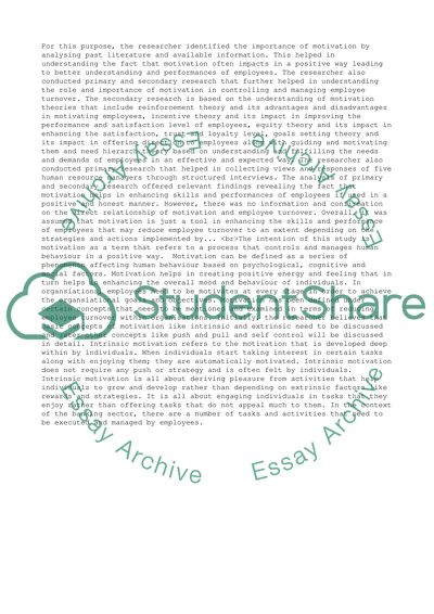 How Can Motivation Reduce Employee Turnover in the Banking Sector