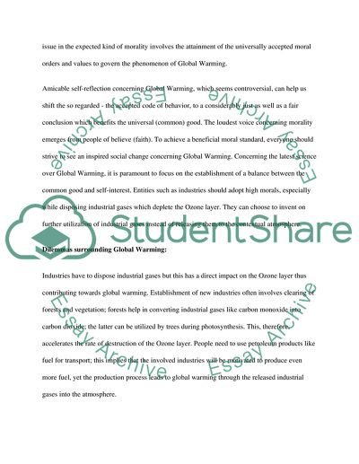 Global Warming as a Big Issue