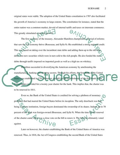 Economic development in the United States from the Revolutionary War to the Civil War