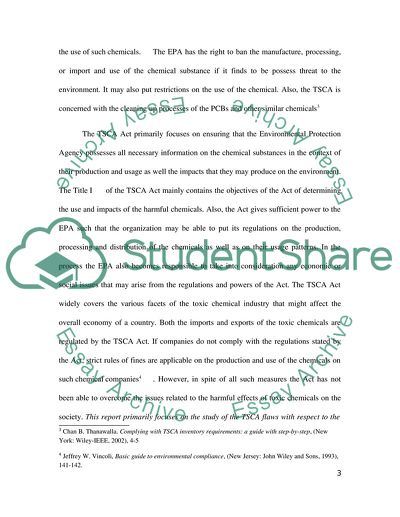 TSCA Flaws in Terms of Libbys Case and the Ways to Avoid It