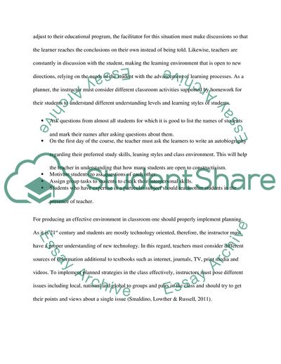 Constructivism Theory of Learning