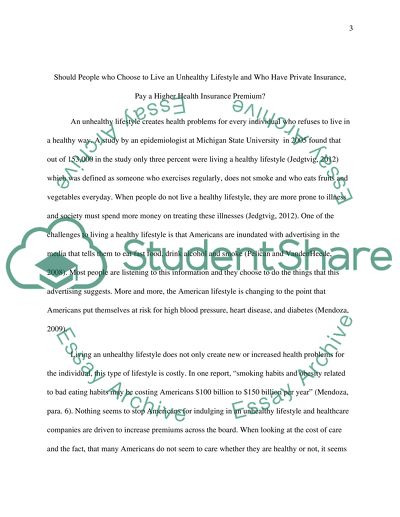 Should people pay a higher health insurance premium