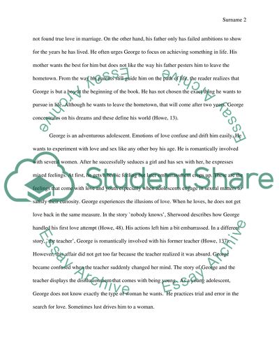 The Maturation of George Willard