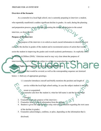 Prepare for an Interview