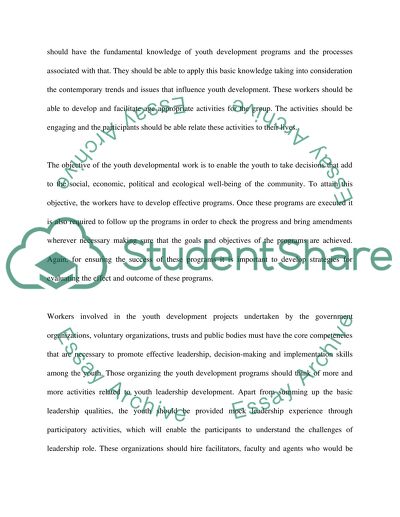 Core concept needed to be an effective youth worker