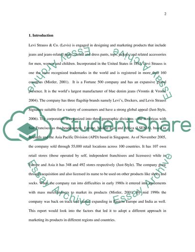 Levis Strategy and Marketing