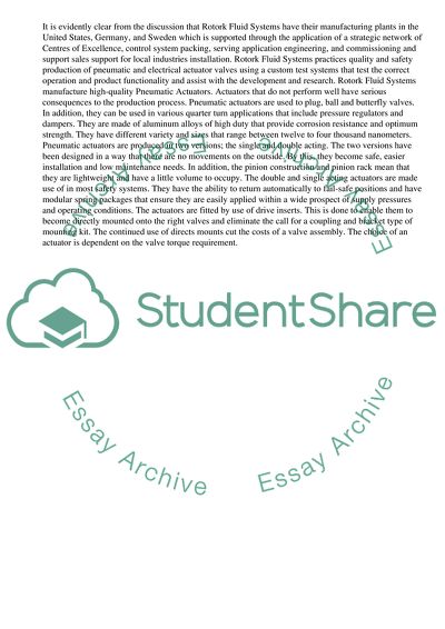 Performance of Rotork Fluid Systems