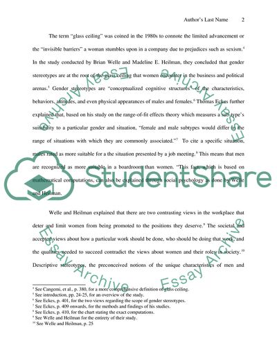 The Role of Gender Stereotypes at the Workplace