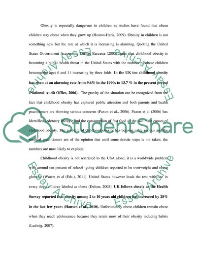 Childhood Obesity As a Challenge of the 21st Century