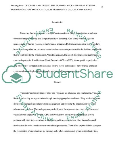 The Performance Appraisal System for Your Position as President and CEO of a Nonprofit