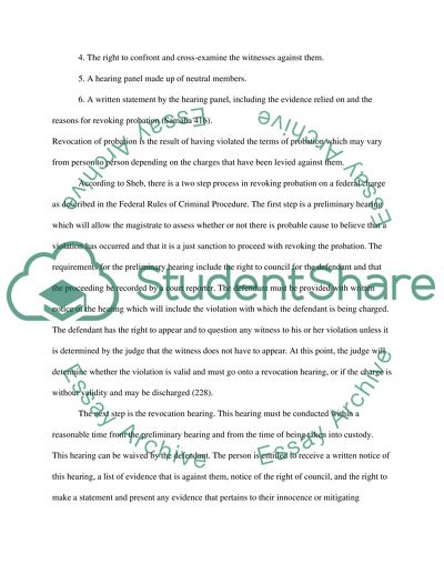 The Process by Which Probation May Be Revoked