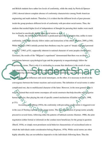 Why do we Conform and why do We Obey