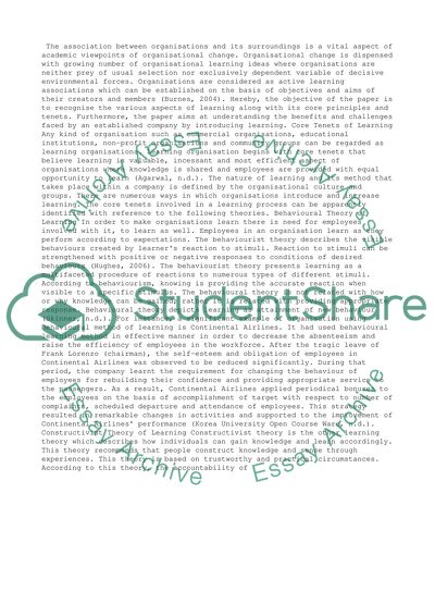 Change management essays