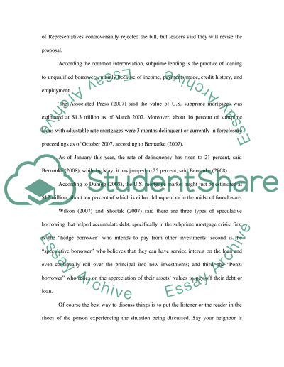 Subprime Crisis and Oil Prices
